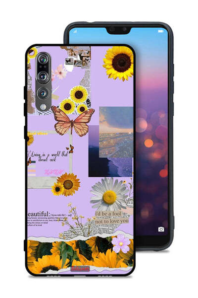 Tolwak غطاء حماية لهاتف Huawei P20 Pro بملصقات عباد الشمس الجميلة