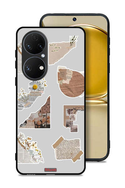 Tolwak غطاء حماية لهاتف هواوي P50E بقطع من الملصقات الورقية