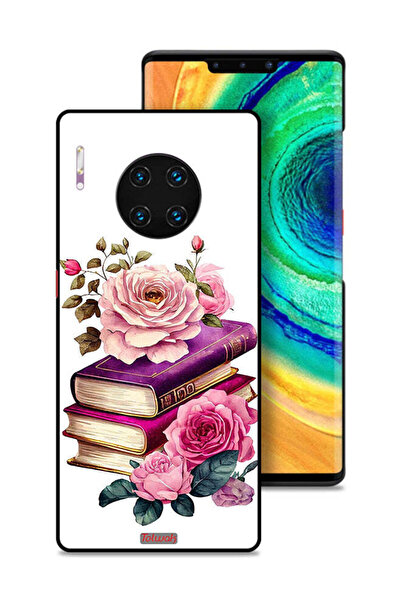 Tolwak غطاء حماية لهاتف هواوي ميت 30 برو بنقشة الورود والكتب