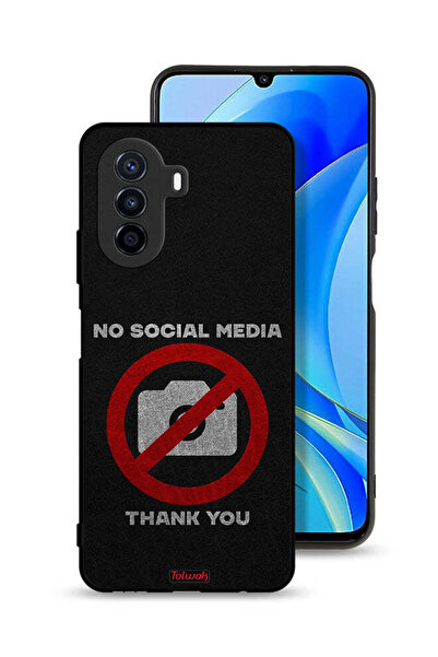 Tolwak غطاء حماية لهاتف هواوي نوفا Y70 - لا توجد وسائل تواصل اجتماعي، شكرًا لك