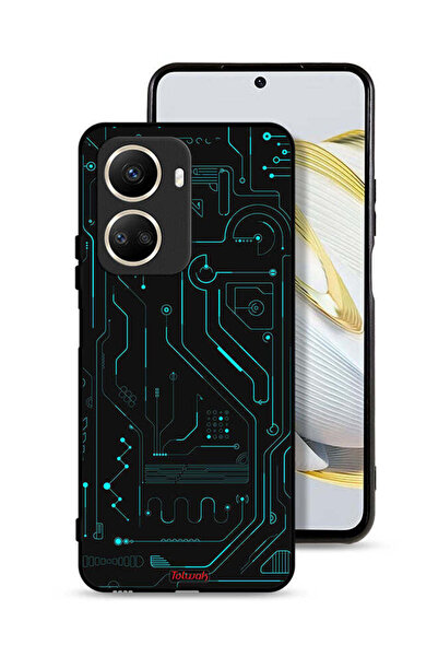 Tolwak غطاء حماية لهاتف هواوي نوفا 10 إس إي، دوائر فنية رقمية، بساطة، شاشات م...