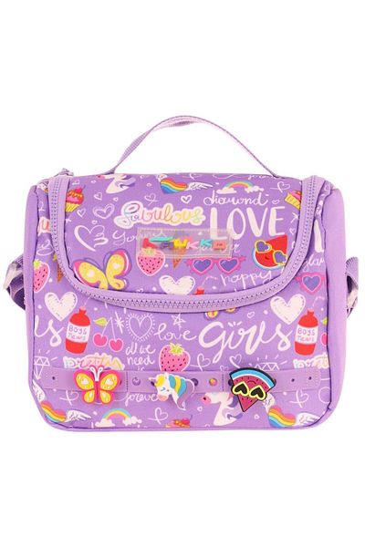 KAUKKO Kids Thermal Insulated Lunch Box with Silicone Accessories - Purple - Girl - L7245