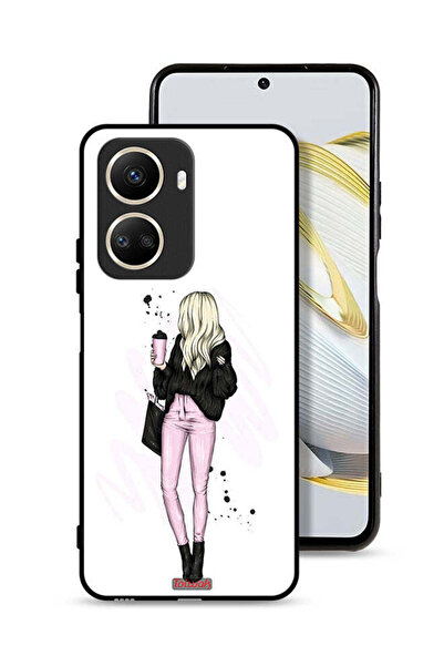 Tolwak Huawei nova 10 SE Protective Case Cover Girl Holding Coffee Cup Art