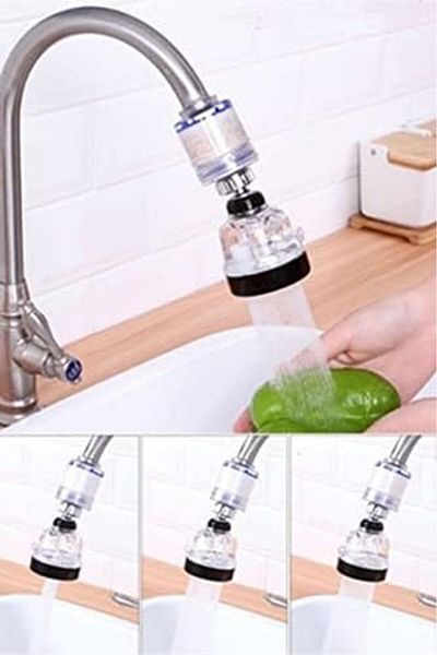 Mena Rise Şirinshop Purified 3-Function Transparent 360 Degree Rotating Faucet Head Booster Reservoir