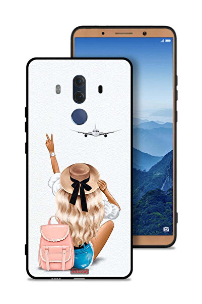 Tolwak غطاء حماية لهاتف هواوي ميت 10 برو - فتاة تحب السفر