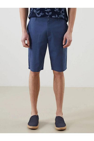 LC Waikiki Lcwaikiki Classic Indigo Standard Fit Gabardine Men's Shorts