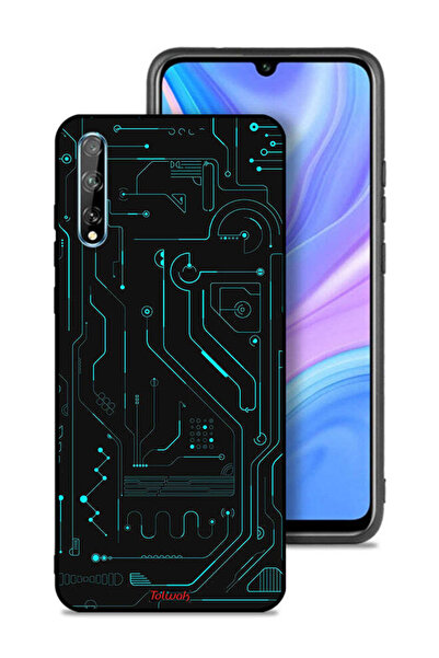 Tolwak غطاء حماية لهاتف هواوي Y8p دوائر فنية رقمية بسيطة متعددة الشاشات