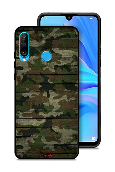 Tolwak غطاء حماية لهاتف هواوي بي 30 لايت بنمط خشبي مموه