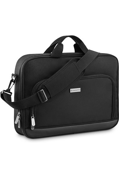zagatto Laptop bag 15.6”, black, 32x44x6 cm, waterproof, trolley strap, front pocket, ZG783