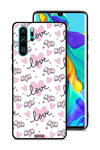 Tolwak غطاء حماية لهاتف هواوي P30 برو بنمط فني مزين برسومات الحب والقلب