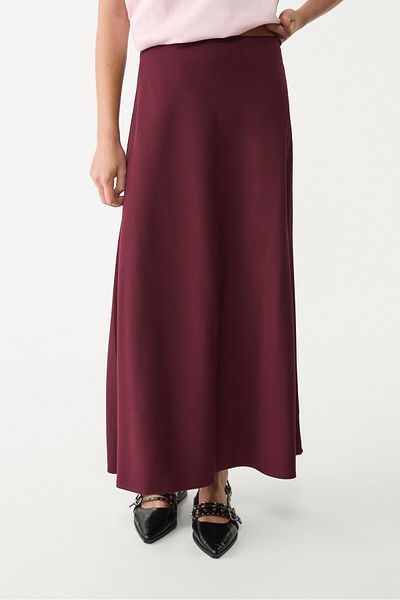 Stradivarius Flowing layered midi skirt