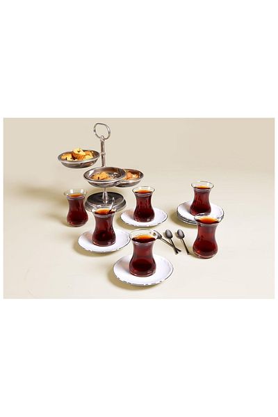 Porland Platinum 12 Piece Tea Set for 6 People