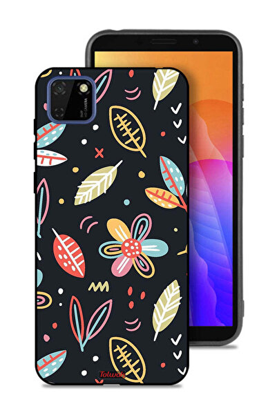 Tolwak Huawei Y5p Protective Case Cover Flowers And Leaves Abstract Art