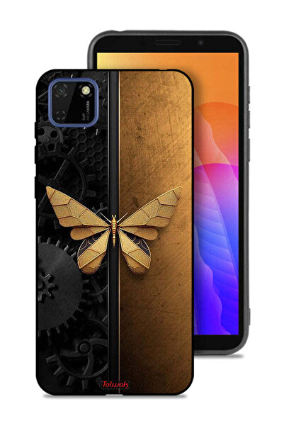 Tolwak Huawei Y5p Protective Case Cover Steel Butterfly
