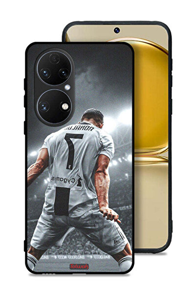 Tolwak غطاء حماية لهاتف هواوي P50 بشعار احتفال كريستيانو رونالدو