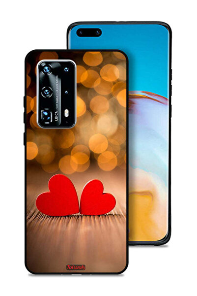 Tolwak غطاء حماية لهاتف هواوي بي 40 برو بلس 5G بتصميم قلبين جميلين