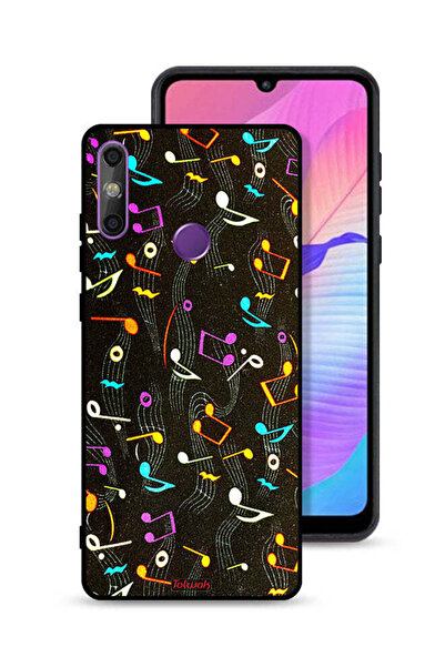 Tolwak Huawei Enjoy 20e Protective Case Cover Music Fabric Pattern