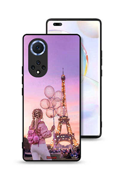 Tolwak غطاء حماية لهاتف Honor 50 Pro بطبعة فتاة تحمل بالونات
