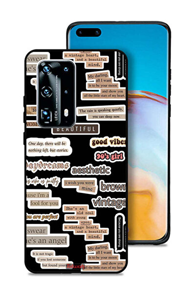 Tolwak غطاء حماية لهاتف هواوي بي 40 برو بلس 5G بملصقات اقتباسات جميلة