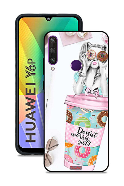 Tolwak Huawei Y6p Protective Case Cover Donut Worry Girl