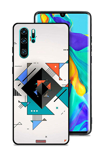 Tolwak غطاء حماية لهاتف هواوي بي 30 برو بأشكال مربعة ومثلثة ونمط تجريدي
