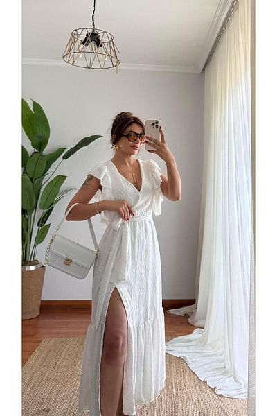 Daves White Pearl Replacement Strap Leather Shoulder Bag