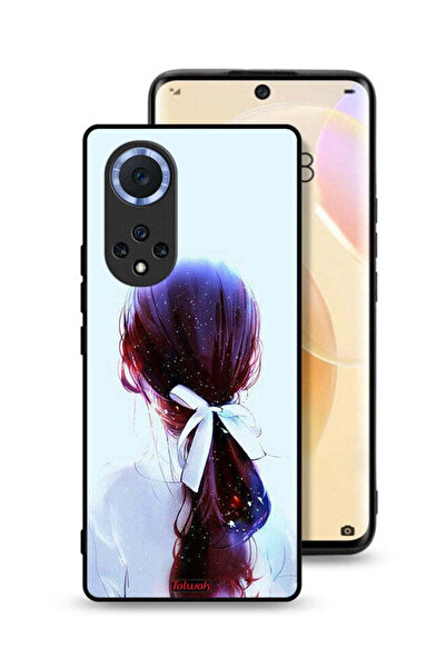 Tolwak Huawei nova 9 Protective Case Cover Tie Hair With Hairband Girl Art