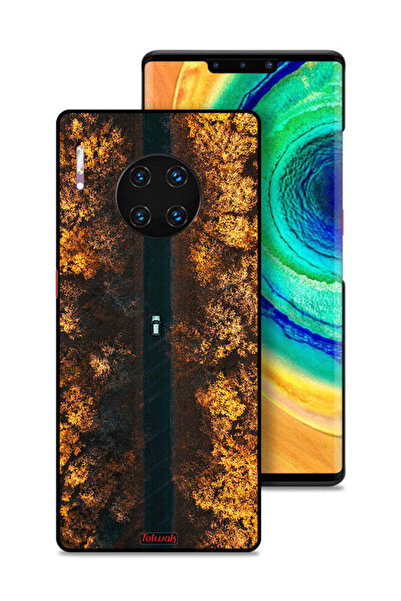 Tolwak غطاء حماية لهاتف هواوي ميت 30 برو بتصميم طريق في أشجار الخريف