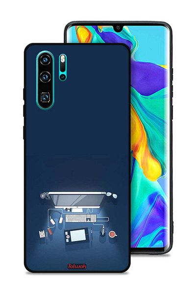 Tolwak Huawei P30 Pro Protective Case Cover Computer Desk Art