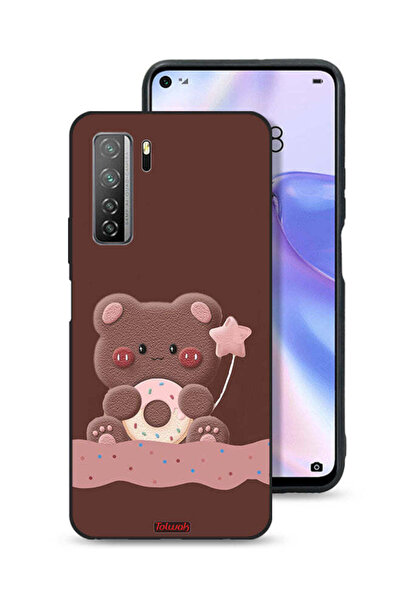 Tolwak غطاء حماية لهاتف هواوي نوفا 7 SE 5G بطبعة دب الدونات