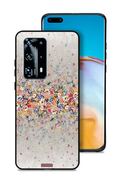 Tolwak غطاء حماية لهاتف هواوي P40 Pro Plus 5G بنقشة زهور صغيرة وفن تجريدي