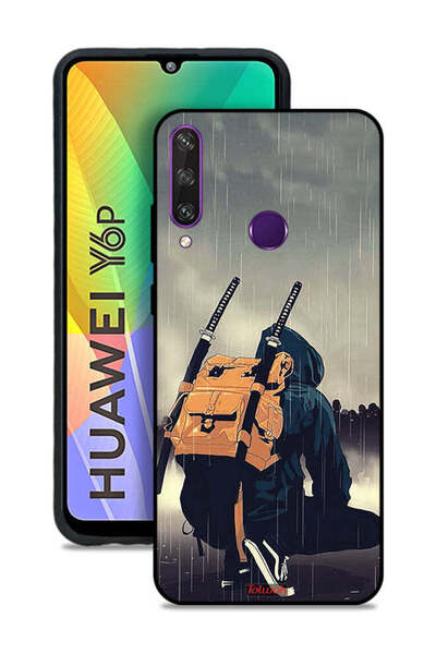 Tolwak غطاء حماية لهاتف هواوي Y6p بتصميم سيف ساموراي الرقمي
