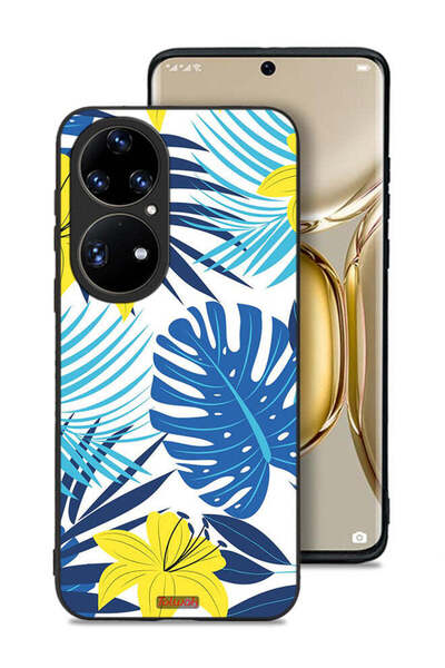 Tolwak غطاء حماية لهاتف هواوي بي 50 برو برسومات ريش وزهور