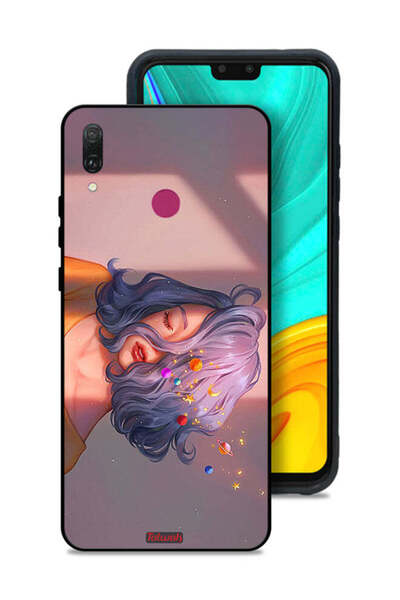 Tolwak Huawei Y9 (2019) Protective Case Cover Girl And Space Art