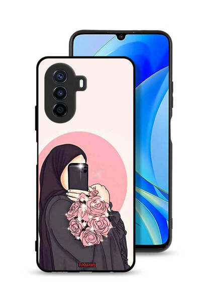 Tolwak غطاء حماية لهاتف هواوي نوفا Y70، فن التقاط صور سيلفي مع حمل الزهور