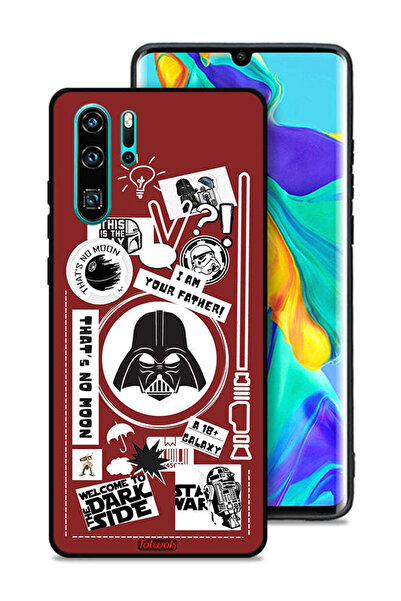 Tolwak غطاء حماية لهاتف Huawei P30 Pro ملصق "مرحبًا بكم في الجانب المظلم"