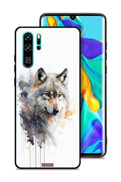 Tolwak غطاء حماية لهاتف هواوي P30 Pro بتصميم فن تجريدي من الذئب
