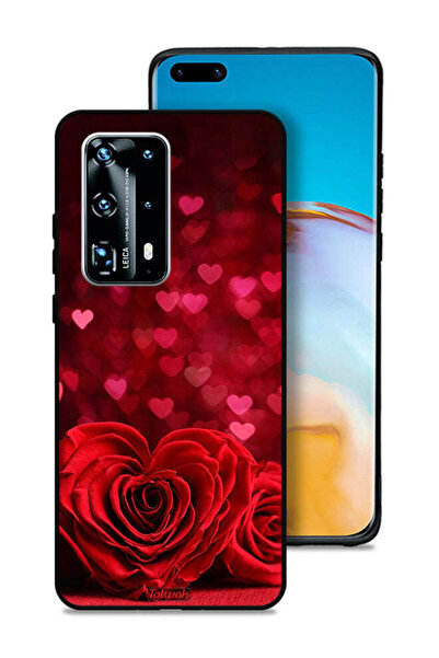 Tolwak غطاء حماية لهاتف هواوي P40 Pro Plus 5G بتصميم زهور على شكل قلب وفن تجريدي