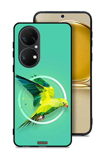 Tolwak غطاء حماية لهاتف هواوي P50E بنقشة ببغاء تجريدي