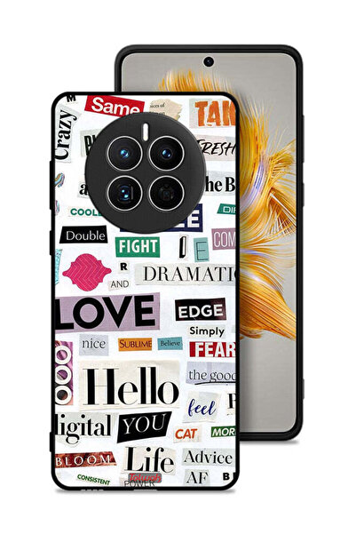 Tolwak Huawei Mate 50 Protective Case Cover Short Quotes Stickers