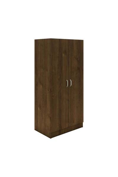 haaus.ro Dulap haaus Remi, 2 Usi, cu polite, Stejar Bronz, 80 x 51 x 170 cm