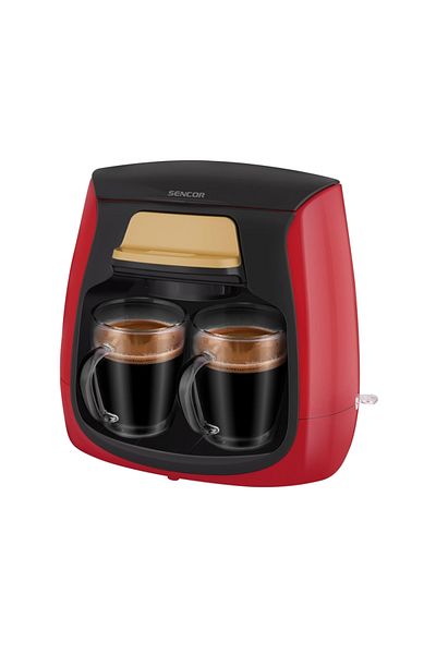 Sencor 500W Non-Slip Feet Overheating Protection Coffee Maker Red and Black 300ml