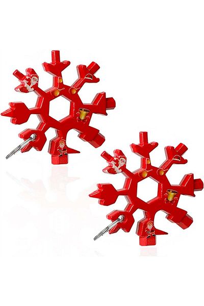 Shengruili Set of 2 Shengruili DIY multi-function tools, red, stainless steel, 6 x 6 cm