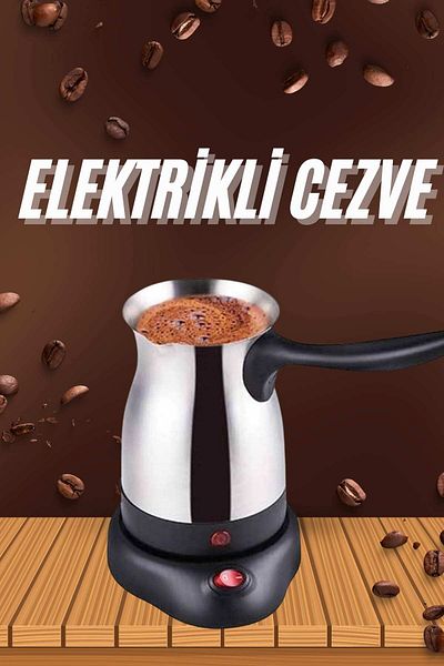 teknodayım Electric Turkish Coffee Machine Electric Cezve with Wire