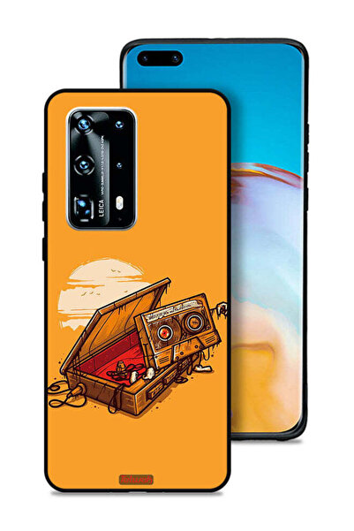 Tolwak غطاء حماية لهاتف هواوي P40 Pro Plus 5G بتصميم شريط كاسيت وشريط لاصق