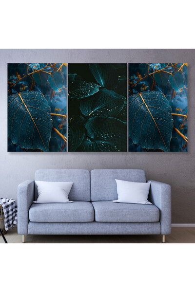 4gdran ثلاث لوحات قماشية مودرن مع برواز شامبين مجوف