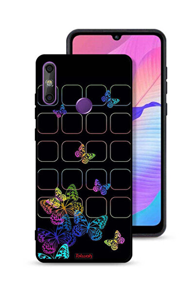 Tolwak غطاء حماية لهاتف هواوي إنجوي 20e بنقشة فراشات ملونة