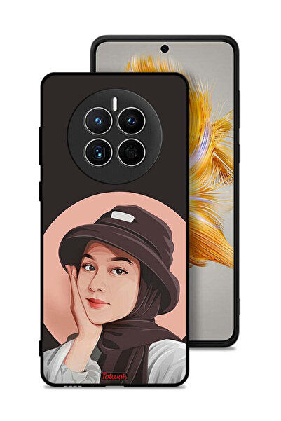 Tolwak غطاء حماية لهاتف هواوي ميت 50 بتصميم فتاة قبعة لطيفة