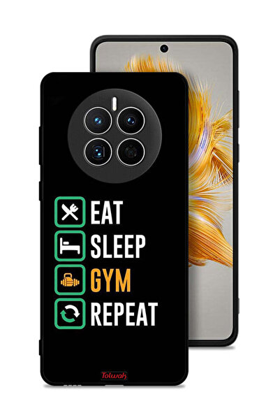 Tolwak Huawei Mate 50 Protective Case Cover Eat Sleep Gym Repeat