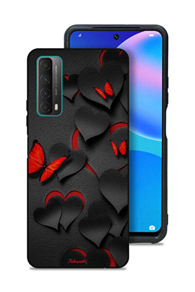 Tolwak غطاء حماية لهاتف هواوي بي سمارت (2021) بنقشة قلوب وفراشات